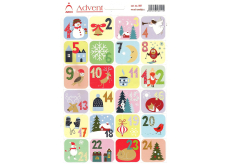 Arch Advent samolepky adventní kalendář 24 etiket
