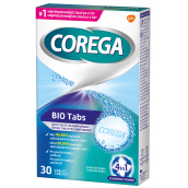 Corega Bio čisticí tablety na zubní náhrady protézy 30 kusů