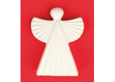 Anděl keramický figurka, vroubkovaný 9 cm