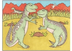 Maľovanie vodou dinosaury č.3 28 x 21 cm