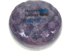 Fragrant Martian Glycerínové mydlo masážne s hubou naplnenou vôňou parfumu Thierry Mugler Alien vo farbe fialovej 200 g