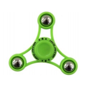Fidget Spinner Gyro s guličkami antistresová vychytávka zelený 6,5 x 6,5 cm