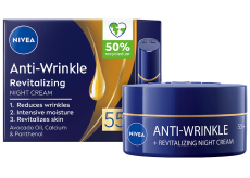 Nivea Anti-Wrinkle + Revitalizing 55+ Obnovujúci nočný krém proti vráskam 50 ml