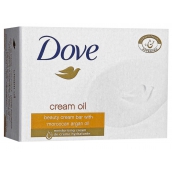 Dove Cream Oil Moroccan Argan Oil krémové toaletní mýdlo s arganovým olejem 100 g