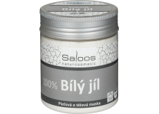 Saloos Bio 100% francúzsky biely íl maska na telo a tvár pri psoriáze, ekzémoch, znižuje tvorbu kožného mazu 100 g