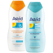 Astrid Sun OF15 hydratačné mlieko na opaľovanie 200 ml + Sun Hydratačné mlieko po opaľovaní 200 ml, duopack