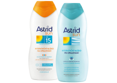 Astrid Sun OF15 hydratační mléko na opalování 200 ml + Sun Hydratační mléko po opalování 200 ml, duopack
