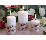 Lima Růže svíčka bílá válec 50 x 100 mm 1 kus