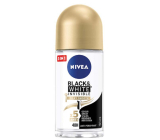 Nivea Invisible Black & White Silky Smooth guličkový antiperspirant dezodorant roll-on pre ženy 50 ml