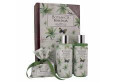 Bohemia Gifts Botanica Konopný olej sprchový gél 200 ml + šampón na vlasy 200 ml + toaletné mydlo 100 g, kniha kozmetická sada