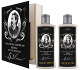 Bohemia Gifts Gentleman Olivový olej sprchový gél 250 ml + šampón na vlasy 250 ml, knižná kozmetická sada