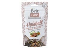 Brit Care Cat Snack Hairball Kacgna maškrtu polomäkké doplnkové krmivo 50 g