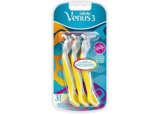 Gillette Venus Simply 3 pohotové holítko s lubrikačným pásikom žltej 3 kusy pre ženy