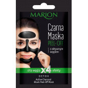 Marion Detox Black Peel Off s aktívnym dreveným uhlím a lékořicovým extraktom pre uvoľnenie pórov zlupovaciu pleťová maska 6 g