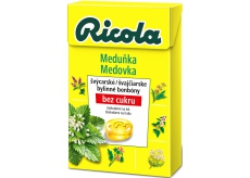 Ricola Zitronenmelisse - Medovka švajčiarske bylinné cukríky bez cukru s vitamínom C z 13 bylín 40 g