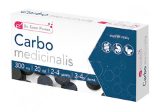 Dr. Candy Pharma Carbo medicinalis znižuje nadmernú črevné plynatosť 20 tblet 300 mg