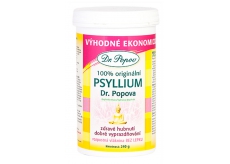 Dr. Popov Psyllium 100% originálne, podporuje správny metabolizmus tukov a navodzuje pocit sýtosti, rozpustná vláknina 240 g