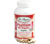 Dr. Popov Psyllium Rozpustná vláknina, navodzuje pocit sýtosti, podporuje metabolizmus kapsule 120 kusov 104 g