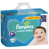 Pampers Giant Pack Active Baby Maxi 4+ 10 - 15 kg jednorazové plienky 70 kusov