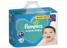 Pampers Giant Pack Active Baby Maxi 4+ 10 - 15 kg jednorazové plienky 70 kusov