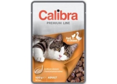 Calibra Premium Kačica s kuracou príchuťou kompletné krmivo pre mačky vrecko 100 g