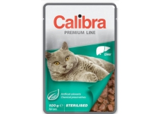Calibra Premium Pečeň v omáčke kompletné krmivo pre dospelé sterilizované mačky vrecko 100 g