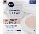 Nivea Expert Finish Cellular 3v1 ošetrujúci tónovaný krémový make-up v hubke 03 Dark 15 g