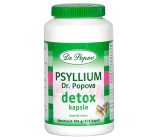 Dr. Popov Psyllium Detox Pre intenzívne očistu tela, kombinácia vlákniny a účinných rastlinných extraktov 120 kapslí / 104 g