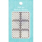 Nail Accessory Hollow Sticker šablónky na nechty multifarebné kvapky 1 aršík 129