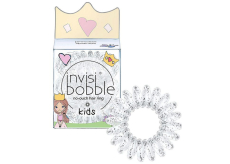 Invisibobble Kids Princess Sparkle Gumička do vlasov pre malé princezné priehľadná špirálová 3 kusy