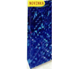 Nekupto Darčeková papierová taška hologram na fľašu 33 x 10 x 9 cm Modrá 122 40 THLH