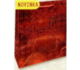 Nekupto Darčeková papierová taška hologram 32 x 26 x 13 cm Červená 121 30 THL