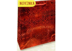 Nekupto Darčeková papierová taška hologram 32 x 26 x 13 cm Červená 121 30 THL
