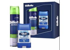 Gillette Clear antiperspirant deodorant gel 70 ml + Sensitive gel na holení 200 ml, kosmetická sada pro muže