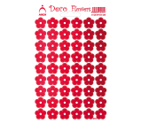 Arch Holografické dekoračné samolepky kvety červené
