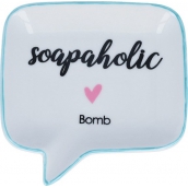 Bomb Cosmetics Soapaholic Soap Dish Keramická miska na mýdlo 12,5 x 12,5 cm