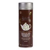 English Tea Shop Bio Rooibos Čokoláda a Vanilka 15 kusů bioodbouratelných pyramidek bezkofejnového čaje v recyklovatelné plechové dóze 30 g