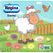 Regina Papierové obrúsky 1 vrstvové 33 x 33 cm 20 kusov Velikonočví Ovečka