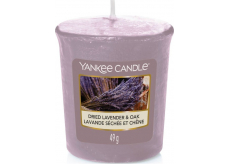 Yankee Candle Dried Lavender & Oak - Sušená levanduľa a dub vonná sviečka votívny 49 g
