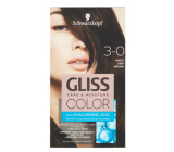Schwarzkopf Gliss Color barva na vlasy 3-0 Hnědý 2 x 60 ml