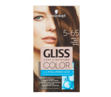 Schwarzkopf Gliss Color barva na vlasy 5-65 Oříškově hnědý 2 x 60 ml