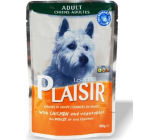 Plaisir Dog kuracie kúsky so zeleninou kompletné krmivo pre dospelých psov kapsička 100 g
