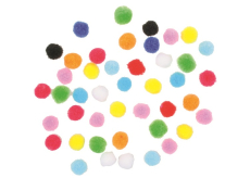 Pom-poms Mix farieb 1,5 cm 60 kusov vo vrecku
