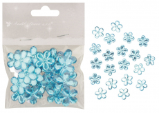 Kvetinky samolepiace modré 2 cm 20 kusov