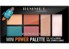 Rimmel London Mini Power Palette paletka očných tieňov, pery a líca 004 Pioneer 6,8 g
