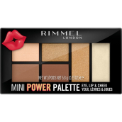 Rimmel London Mini Power Palette paletka očných tieňov, pery a líca 002 Sassy 6,8 g