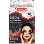 Beauty Formulas Charcoal gélové pásky pod oči s aktívnym uhlím a vitamínom C 6 párov