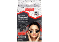 Beauty Formulas Charcoal gelové pásky pod oči s aktivním uhlím a vitaminem C 6 párů