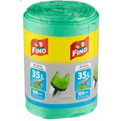 Fino Color Sáčky do odpadkového koša s uchami zelený, 8 μ, 35 litrov 49 x 60 cm, 100 kusov