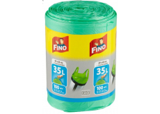 Fino Color Sáčky do odpadkového koša s uchami zelený, 8 μ, 35 litrov 49 x 60 cm, 100 kusov